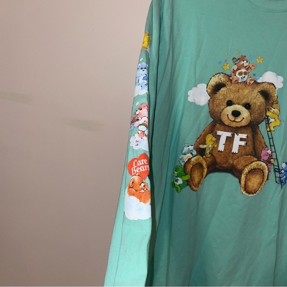 Teddy Fresh x Care Bears Long Sleeve Tee with Care Bear Design on Sleeves Large - Picture 5 of 7